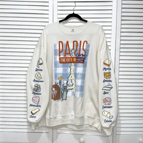 Disney Other - Disney Ratatouille Paris the City of Cheese Beige Crewneck Size 2X